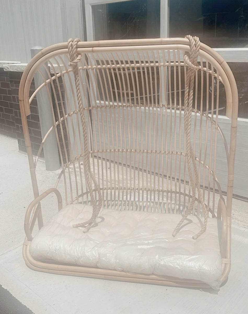 CINTA Rattan Double Hanging Chair Neutral Shade Inc Modern Rattan