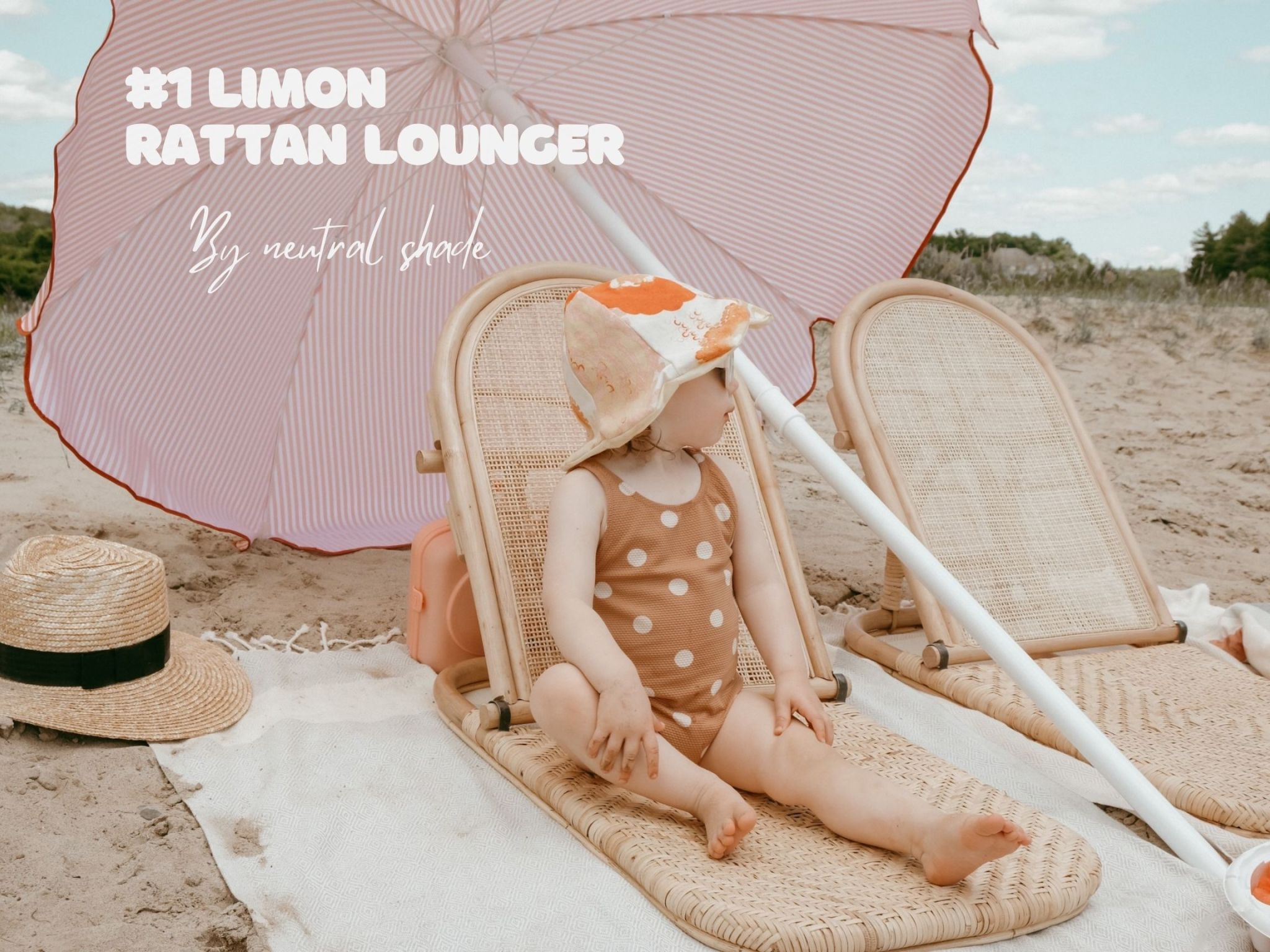 LIMÒN Rattan Beach Lounger - 2 Pack