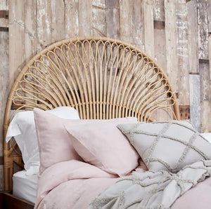 HALF MOON Rattan Headboard
