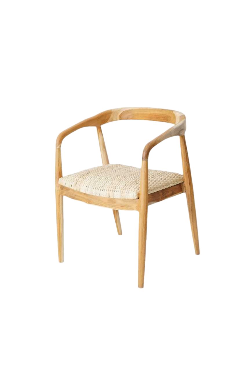 REVIVAL Teak and Woven Rattan Chair