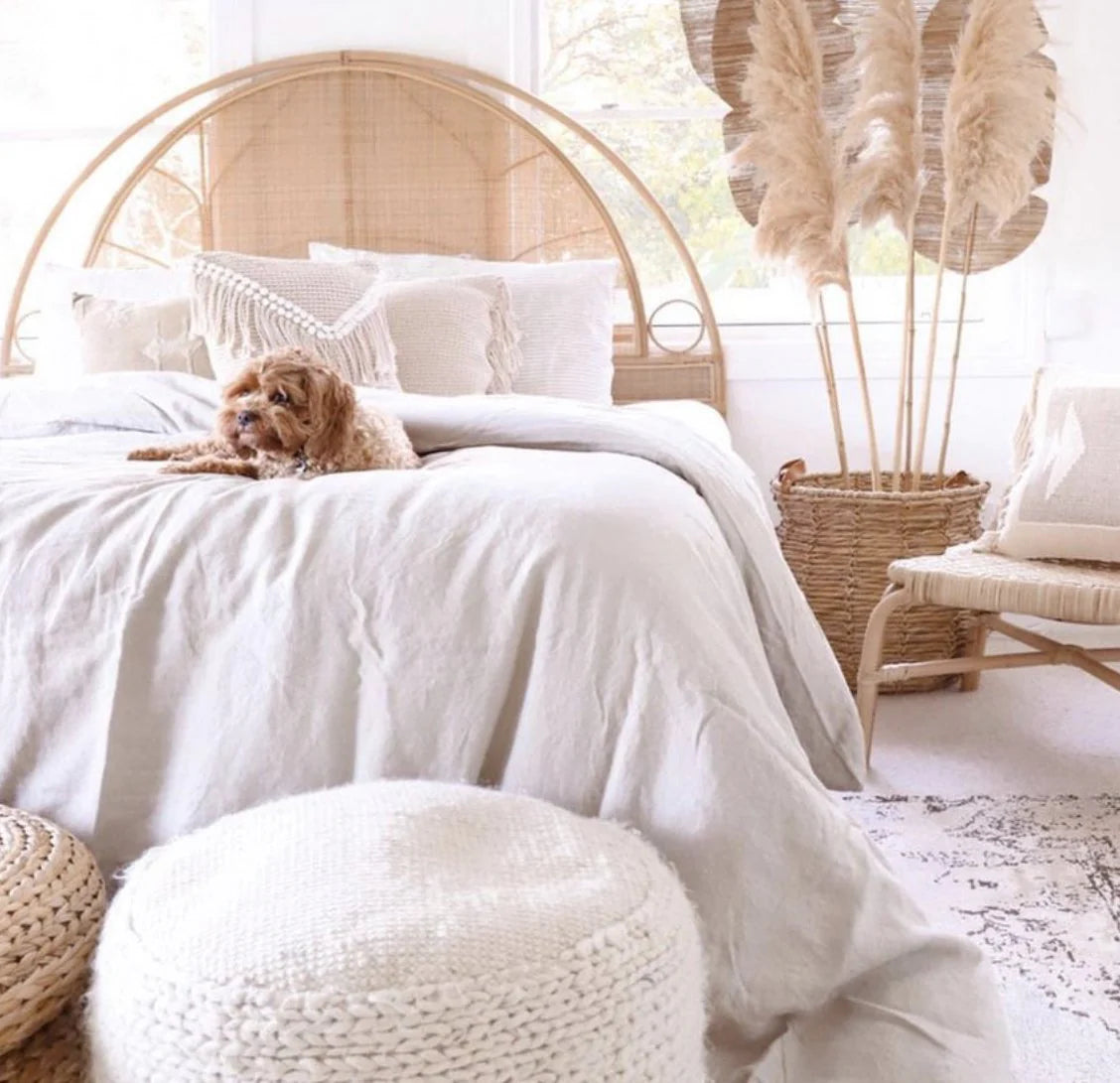 LUNULA Cane Webbing Rattan Headboard