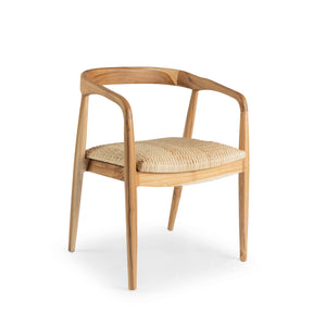 REVIVAL Teak and Woven Rattan Chair