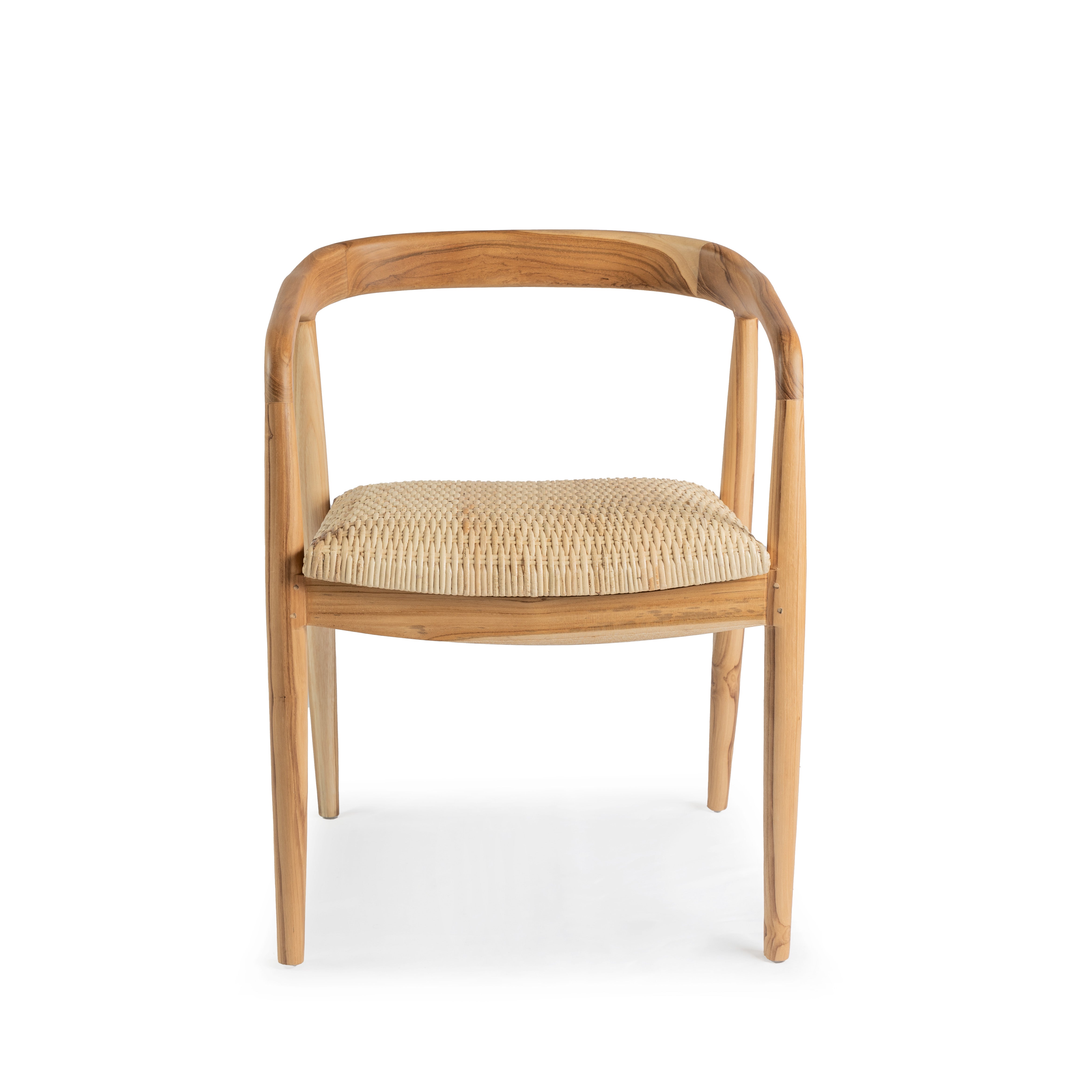 REVIVAL Teak and Woven Rattan Chair