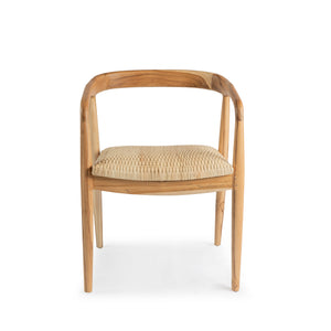 REVIVAL Teak and Woven Rattan Chair