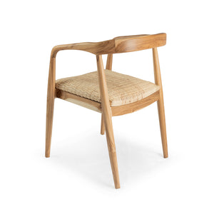 REVIVAL Teak and Woven Rattan Chair