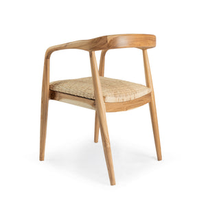 REVIVAL Teak and Woven Rattan Chair