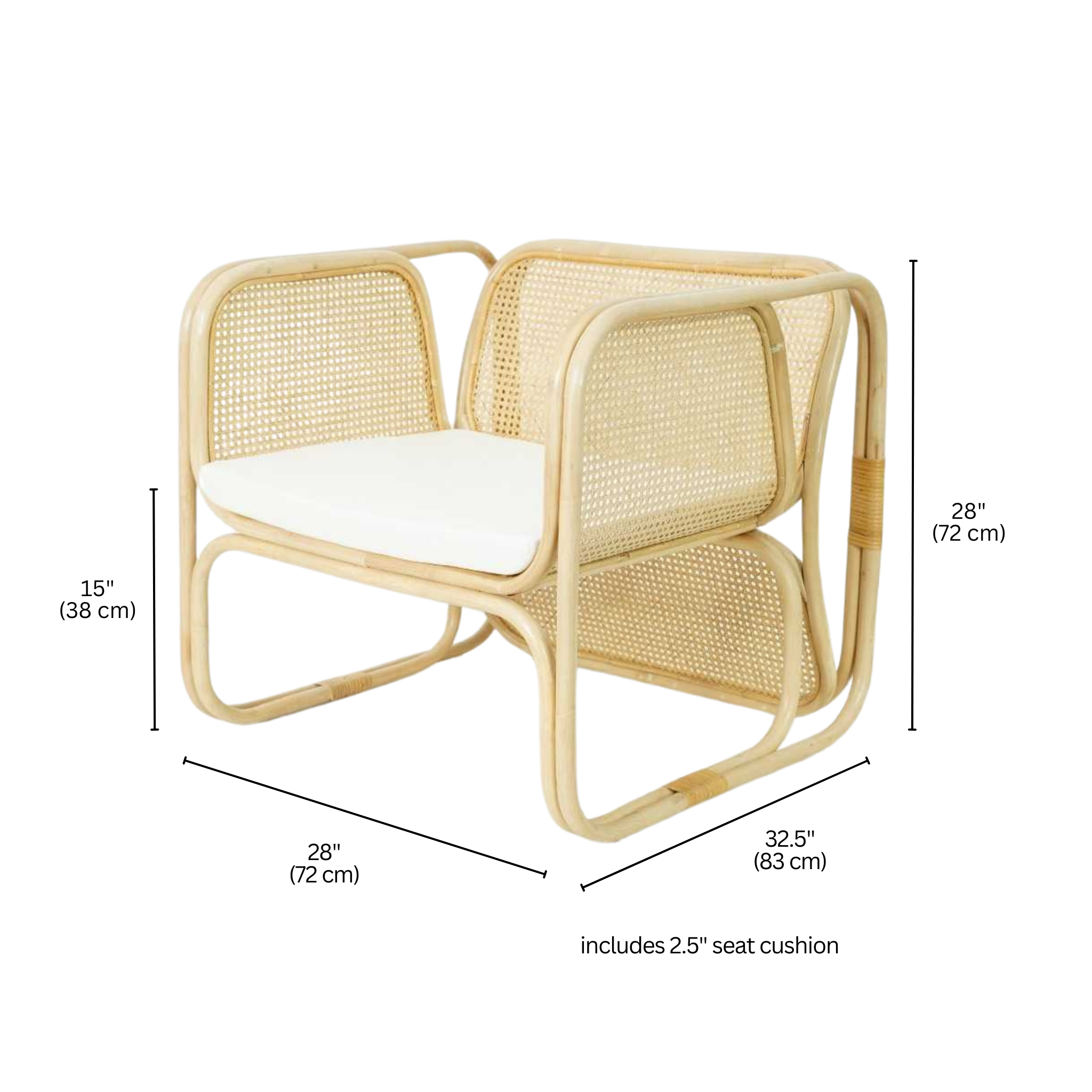HARBOUR Rattan Chair - Natural