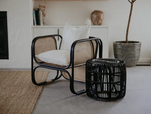 HARBOUR Rattan Chair - Black